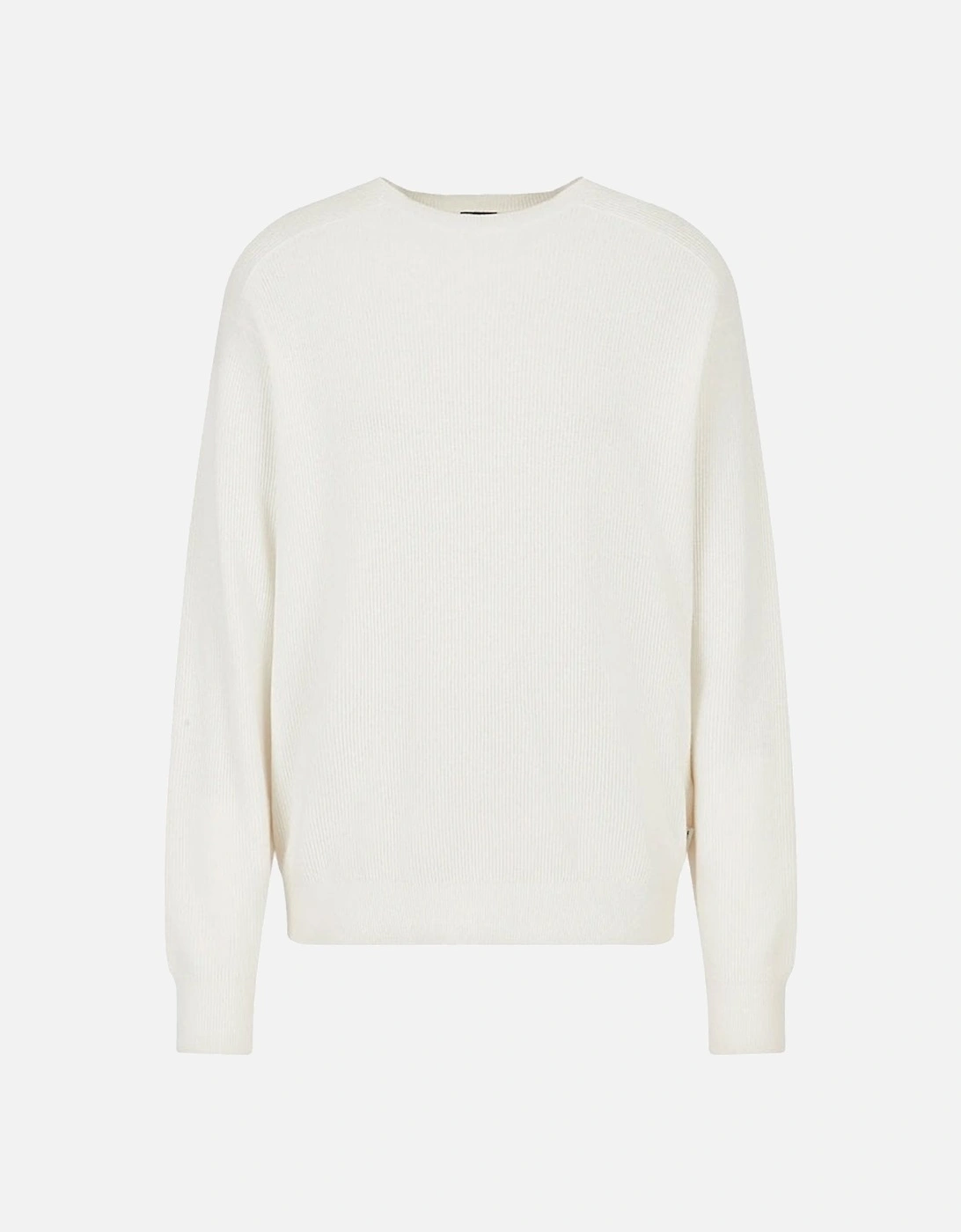 Ribbed Knitted Pullover Off White, 5 of 4