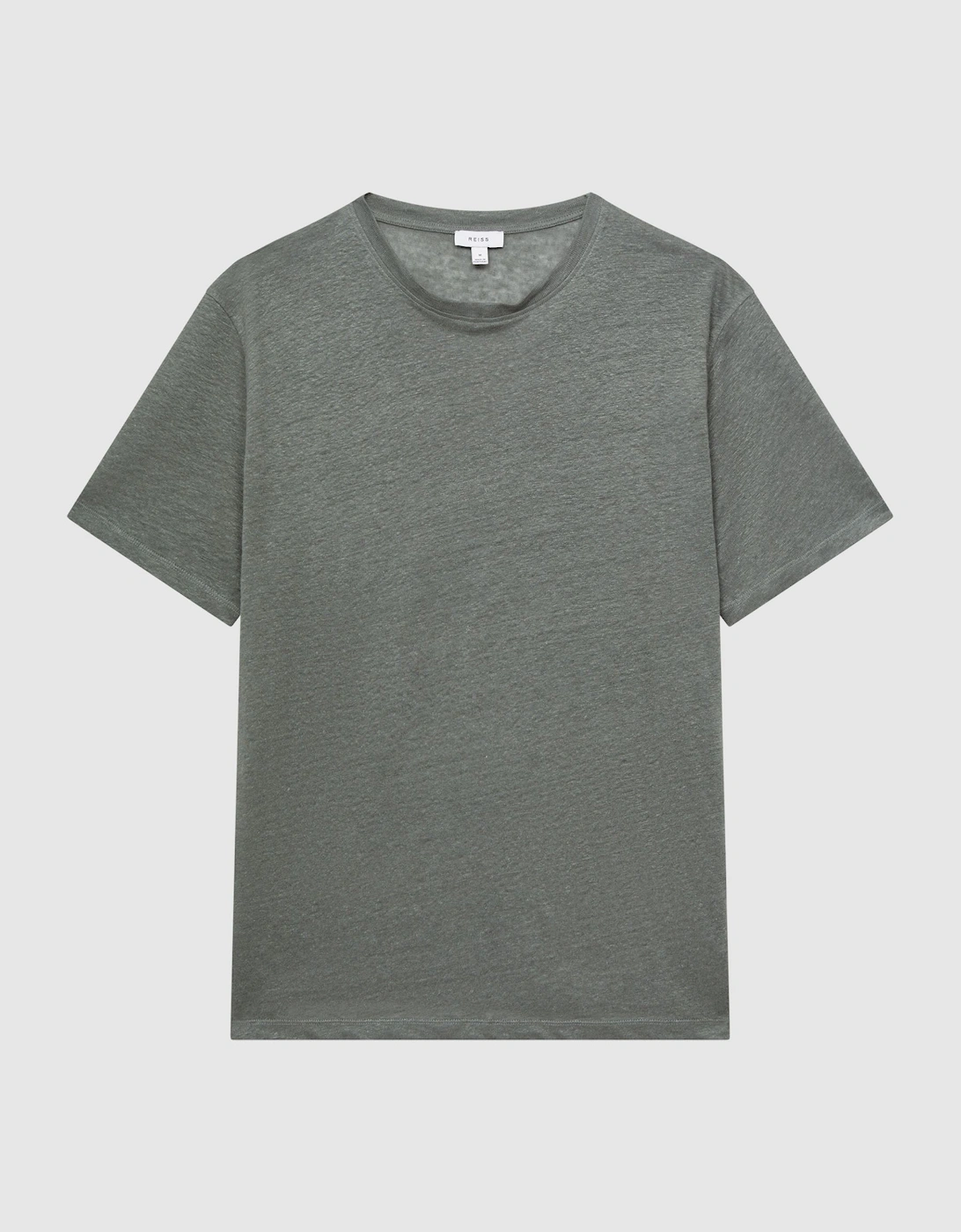 Linen Crew Neck T-Shirt, 2 of 1