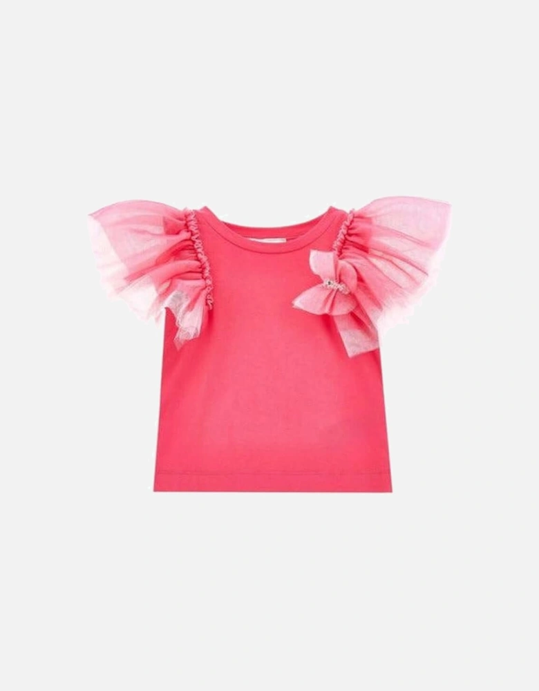 Girls Pink Tulle T-shirt