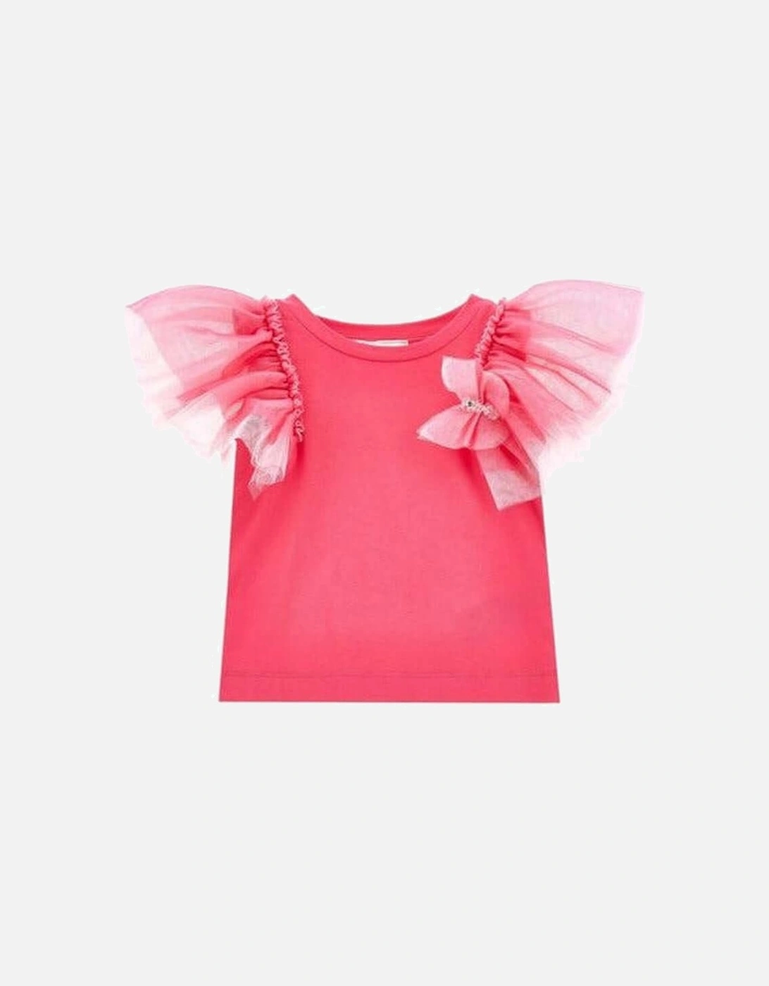 Girls Pink Tulle T-shirt, 4 of 3