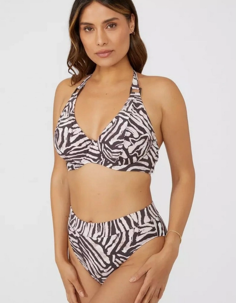Womens/Ladies Animal Print Non-Padded Bikini Top