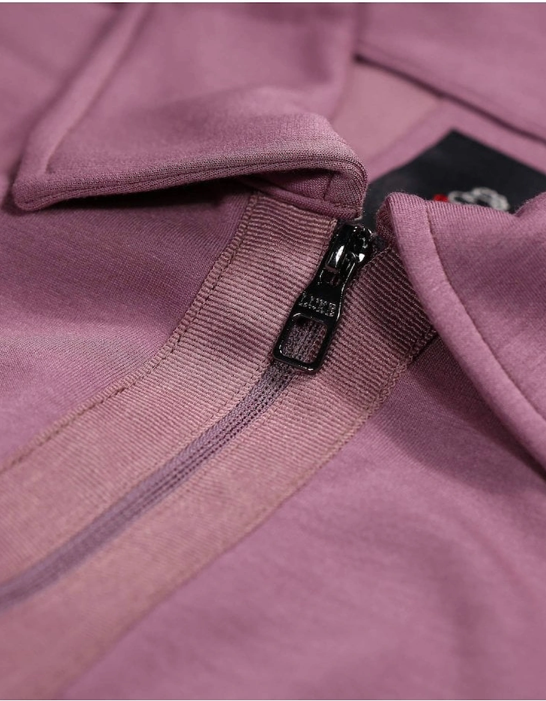 Luke Mainline Zip Polo Shirt Modal Fibre Dark Lilac