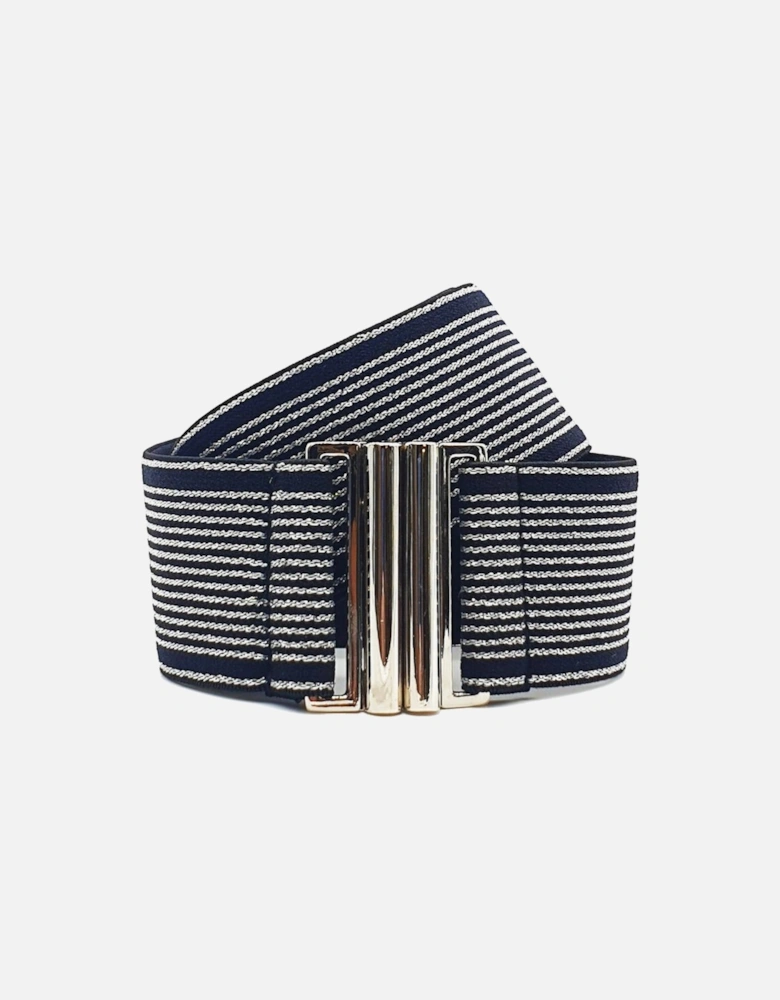 Elastic Belt - Fine Stripe Silver