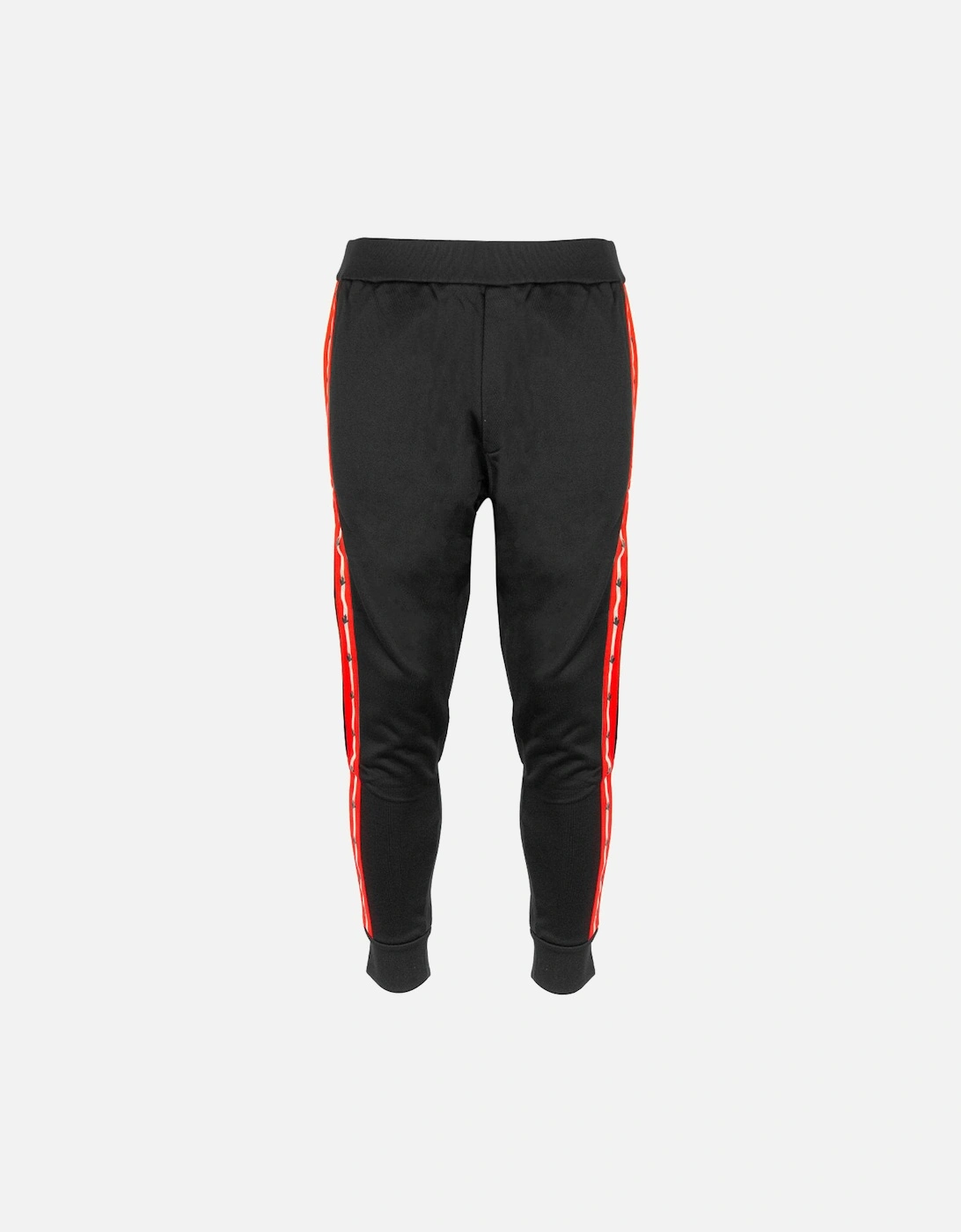 Men's Reflective Tape Logo Joggers Black, 6 of 5