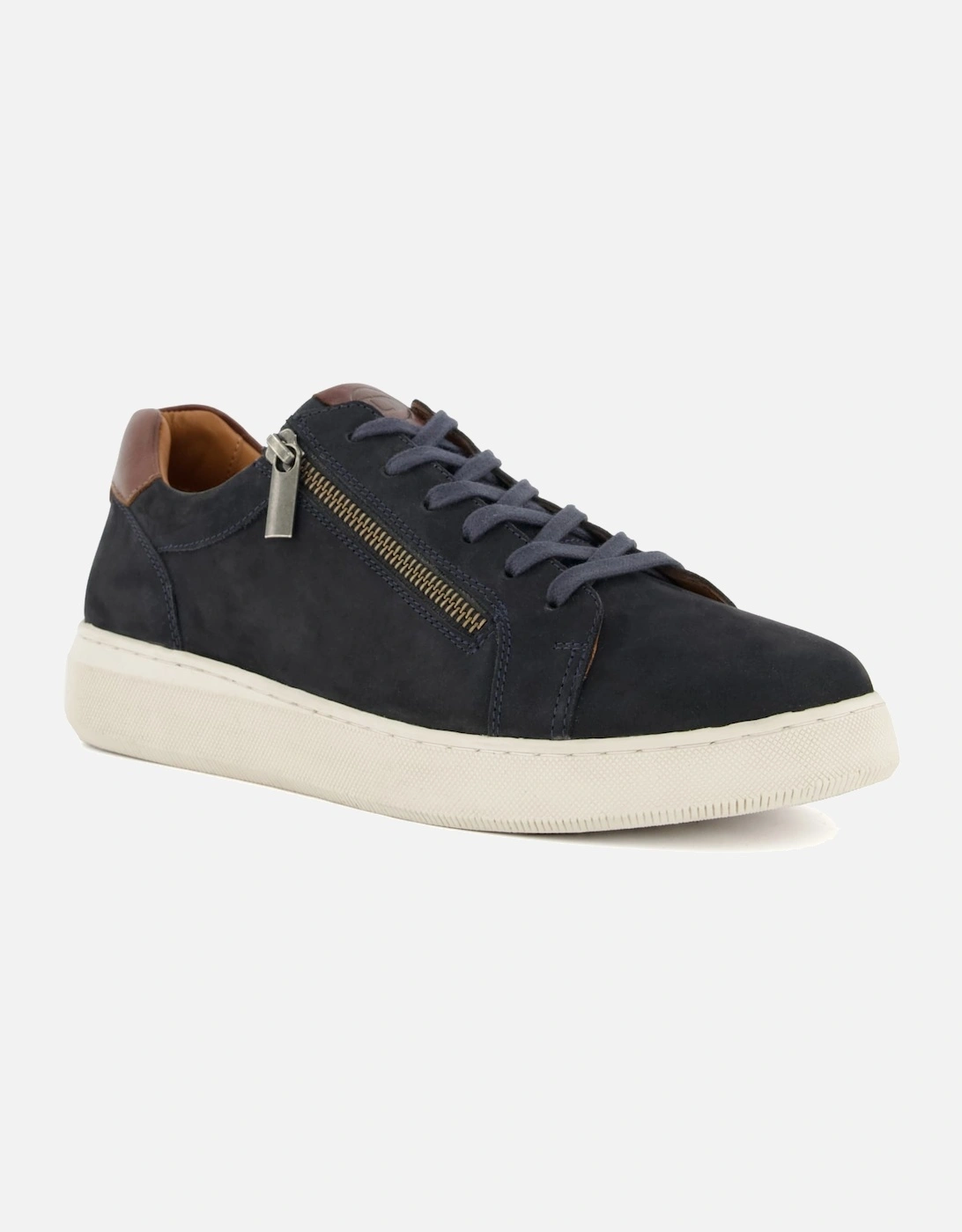 Mens Tribute - Zip Detail Cup Sole Trainers, 6 of 5