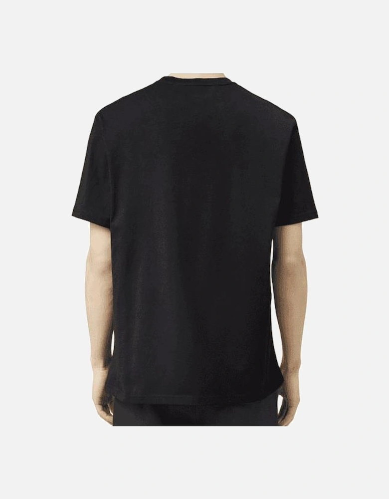 Foulard Cotton Leopard Graphic Black T-Shirt