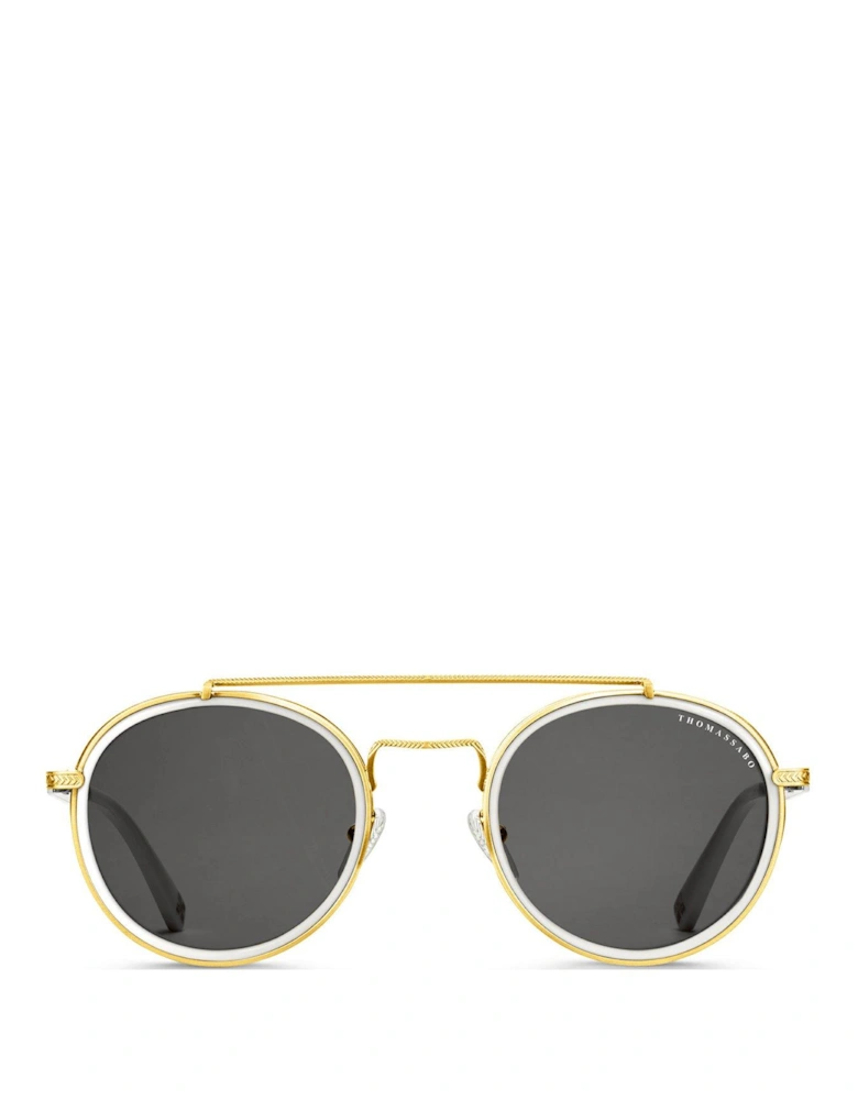 Johnny Grey & Gold Panto Sunglasses
