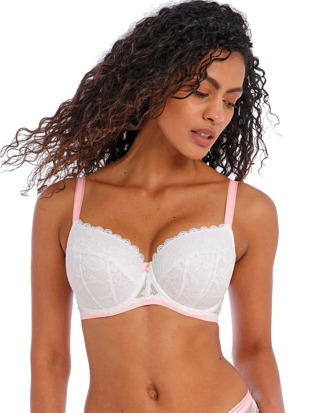 Offbeat Underwired Padded Half Cup Bra - White, 3 of 2