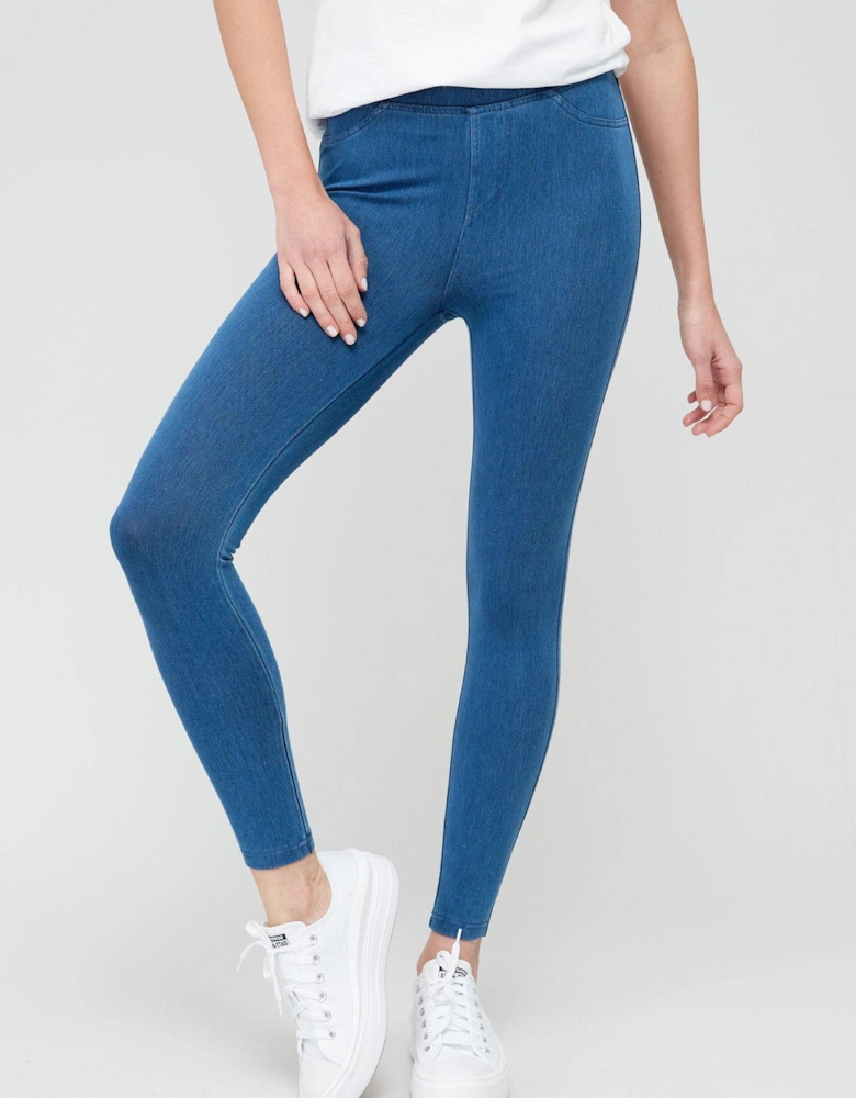 Denim Look Jegging - Blue