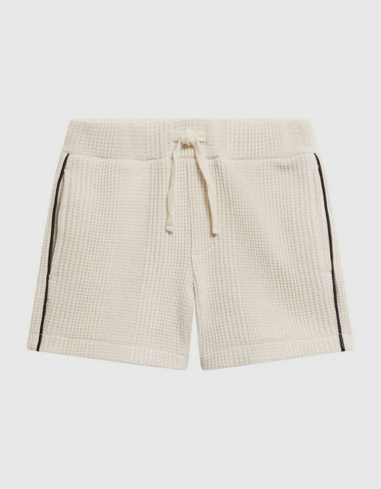 Textured Drawstring Shorts