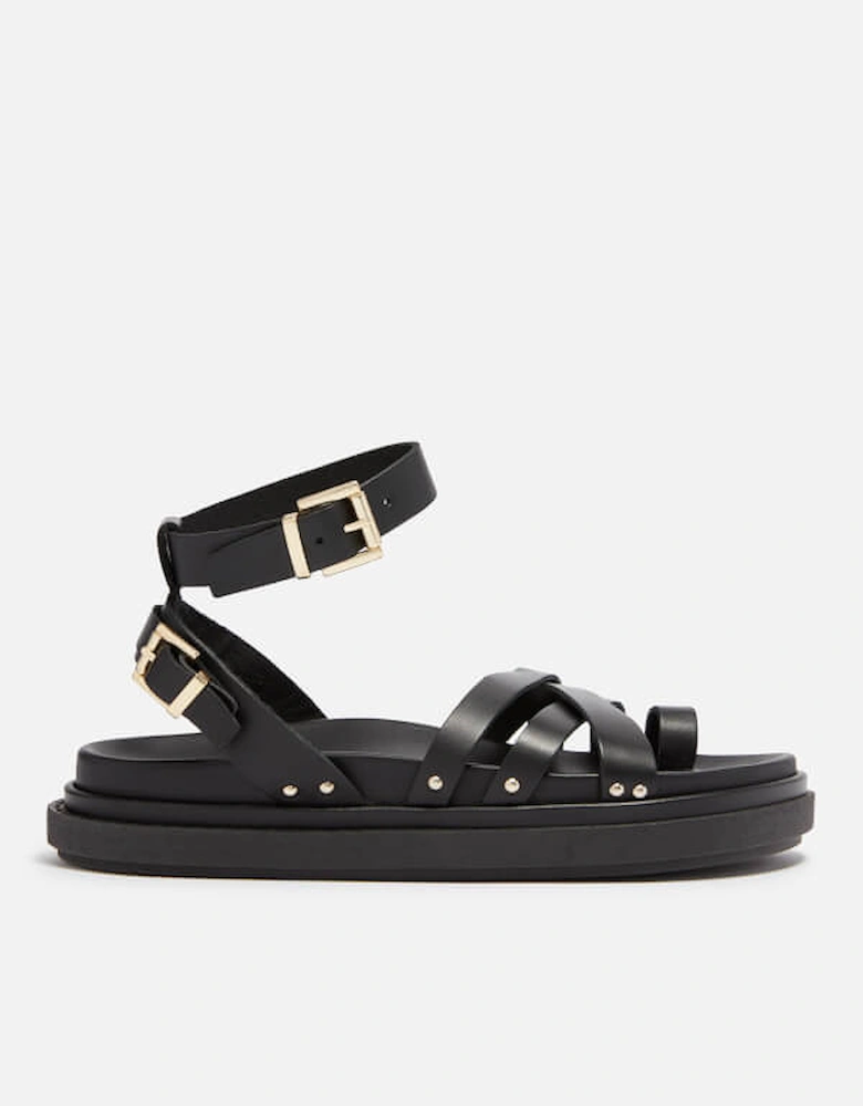 Women's Buckle Up Leather Sandals