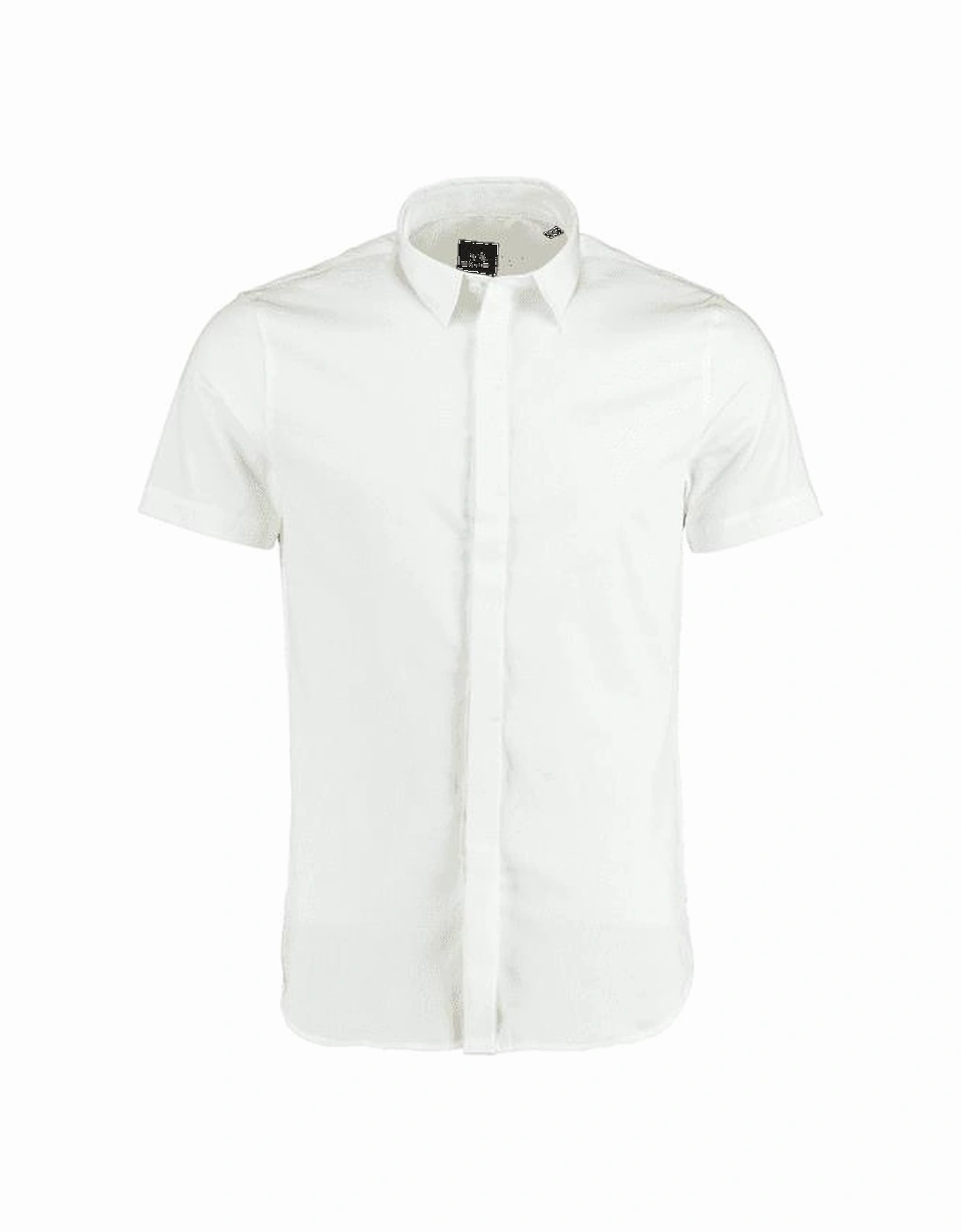 Woven White Button Up Short Sleeve Shirt, 4 of 3