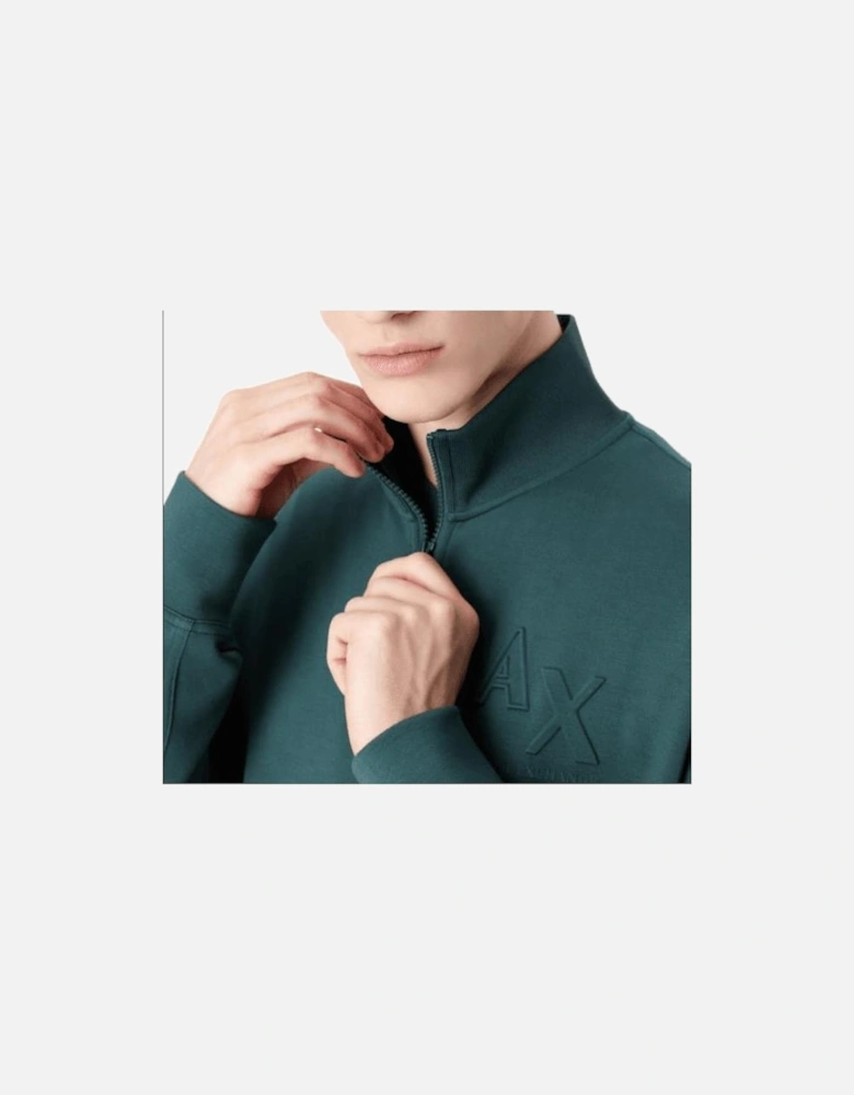 Zip Up Funnel Neck Embroidered Logo Green Gables Tracksuit