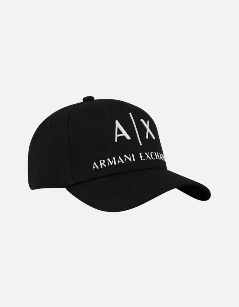 Embroidered AX Logo Black Mesh Baseball Cap