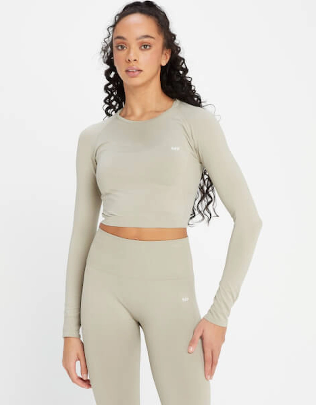 Women's Shape Seamless Long Sleeve Crop Top - Soft Grey, 16 of 15