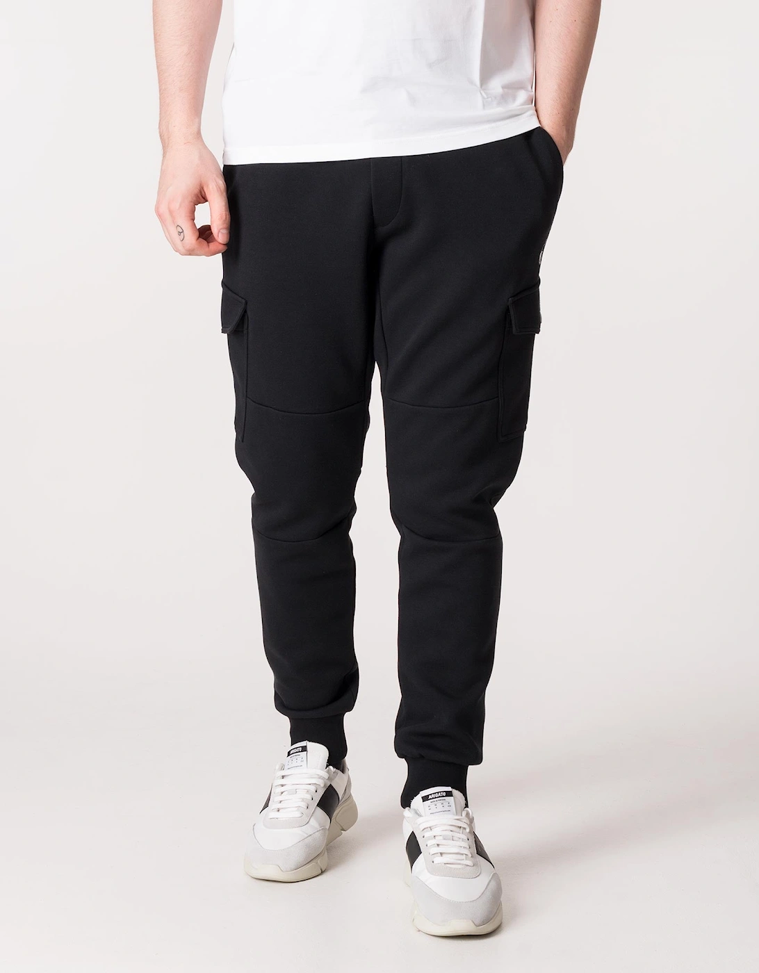 Regular Fit Double Knit Cargo Joggers
