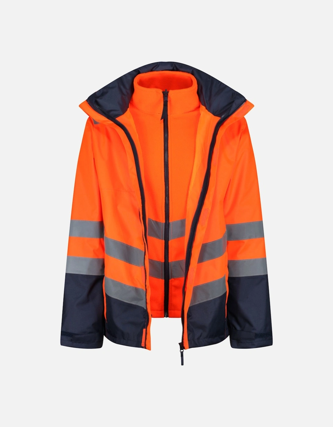 Professional Mens Hi Vis Reflective 3 in 1 Jacket, 5 of 4