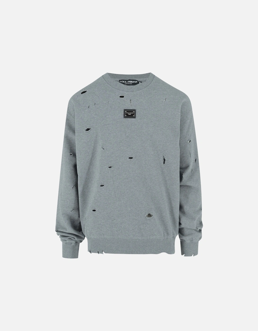 Distressed Plaque Sweatshirt Grey, 6 of 5