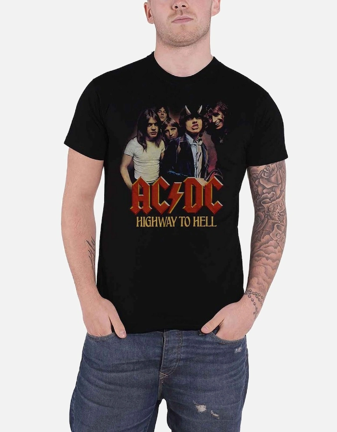 Unisex Adult Highway To Hell Band T-Shirt, 4 of 3