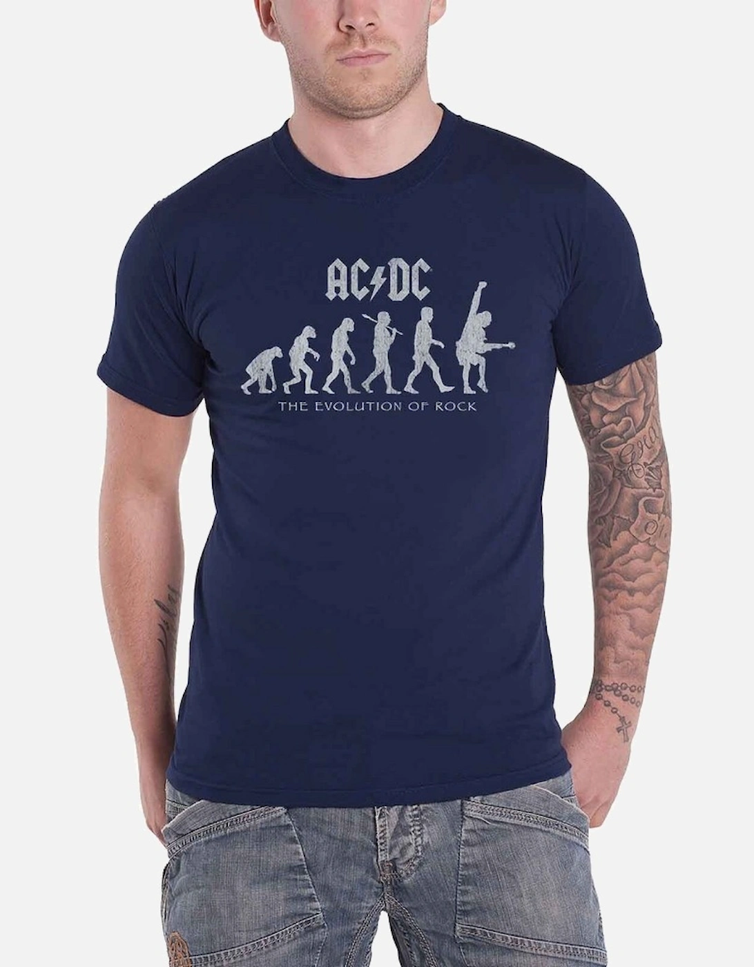 Unisex Adult The Evolution of Rock T-Shirt, 4 of 3