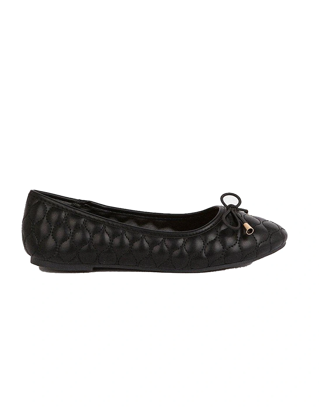 Womens/Ladies Priya Quilted Wide Ballerina Flats, 5 of 4