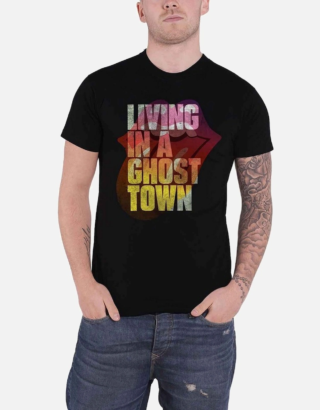 Unisex Adult Ghost Town T-Shirt, 4 of 3