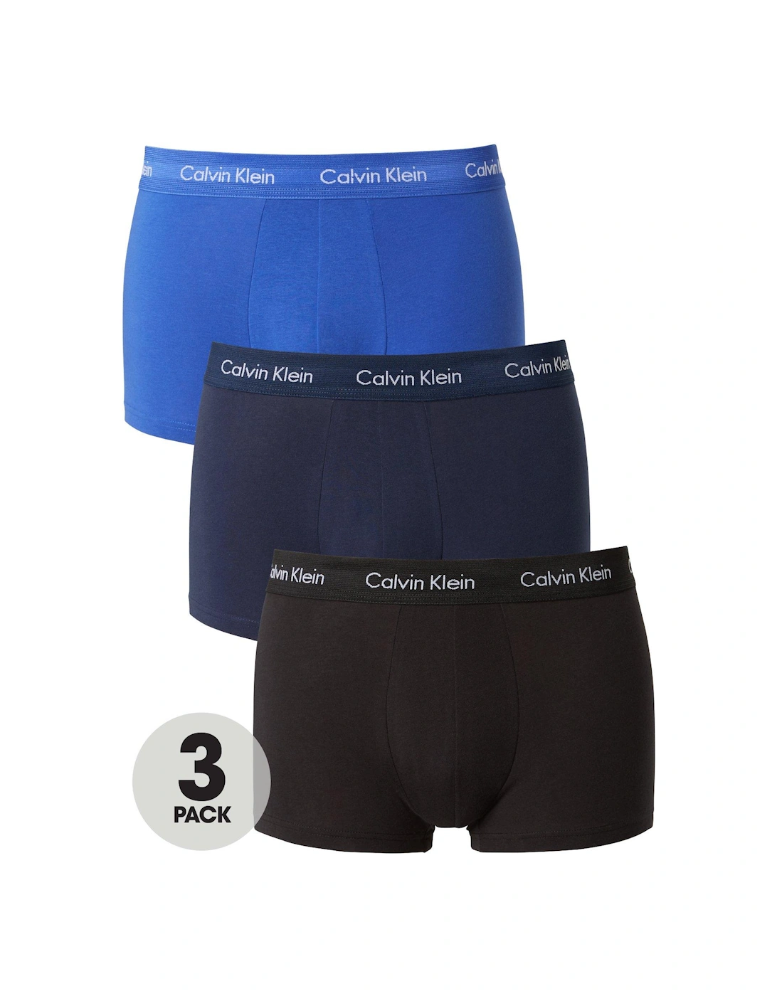 3 Pack Low Rise Trunk - Blue/Navy/Black, 2 of 1