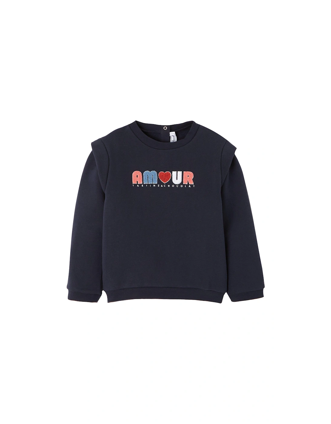 Toddler Amour Print Sweatshirt - Navy , 3 of 2
