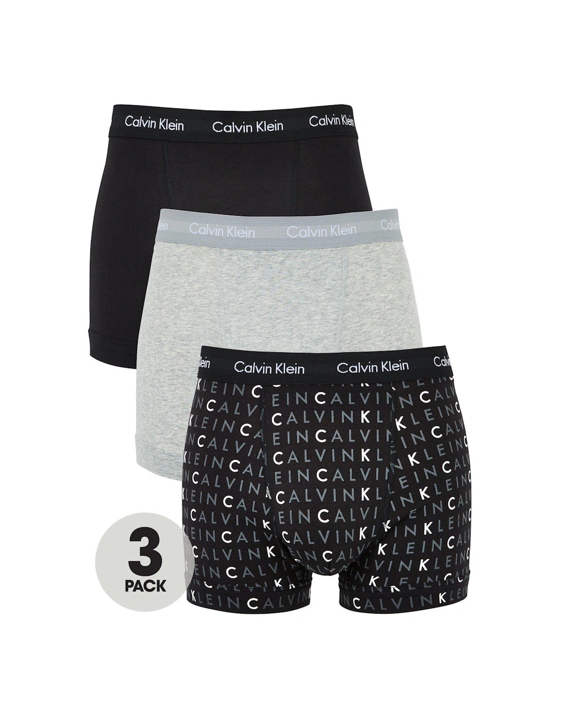 3 Pack Trunks - Plain/Print, 2 of 1