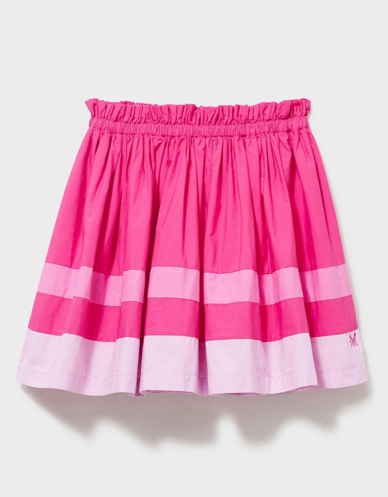 Girls Colour Block Skirt - Pink