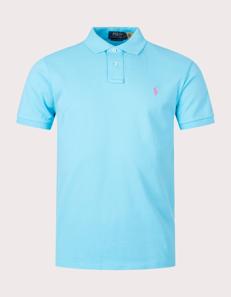 Custom Slim Fit Mesh Polo Shirt