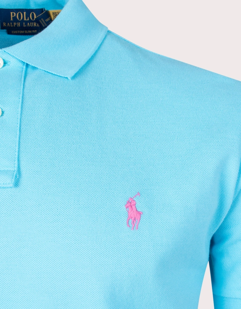 Custom Slim Fit Mesh Polo Shirt