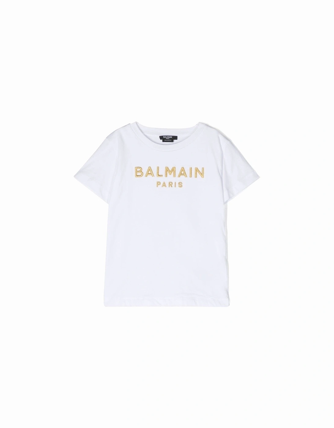Girls Embroidered Logo T-shirt White, 2 of 1