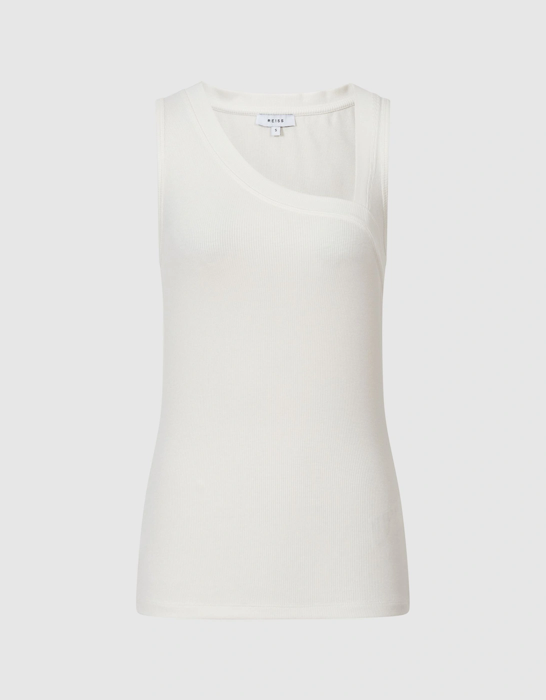 Sleeveless Asymmetric Neckline Top, 2 of 1