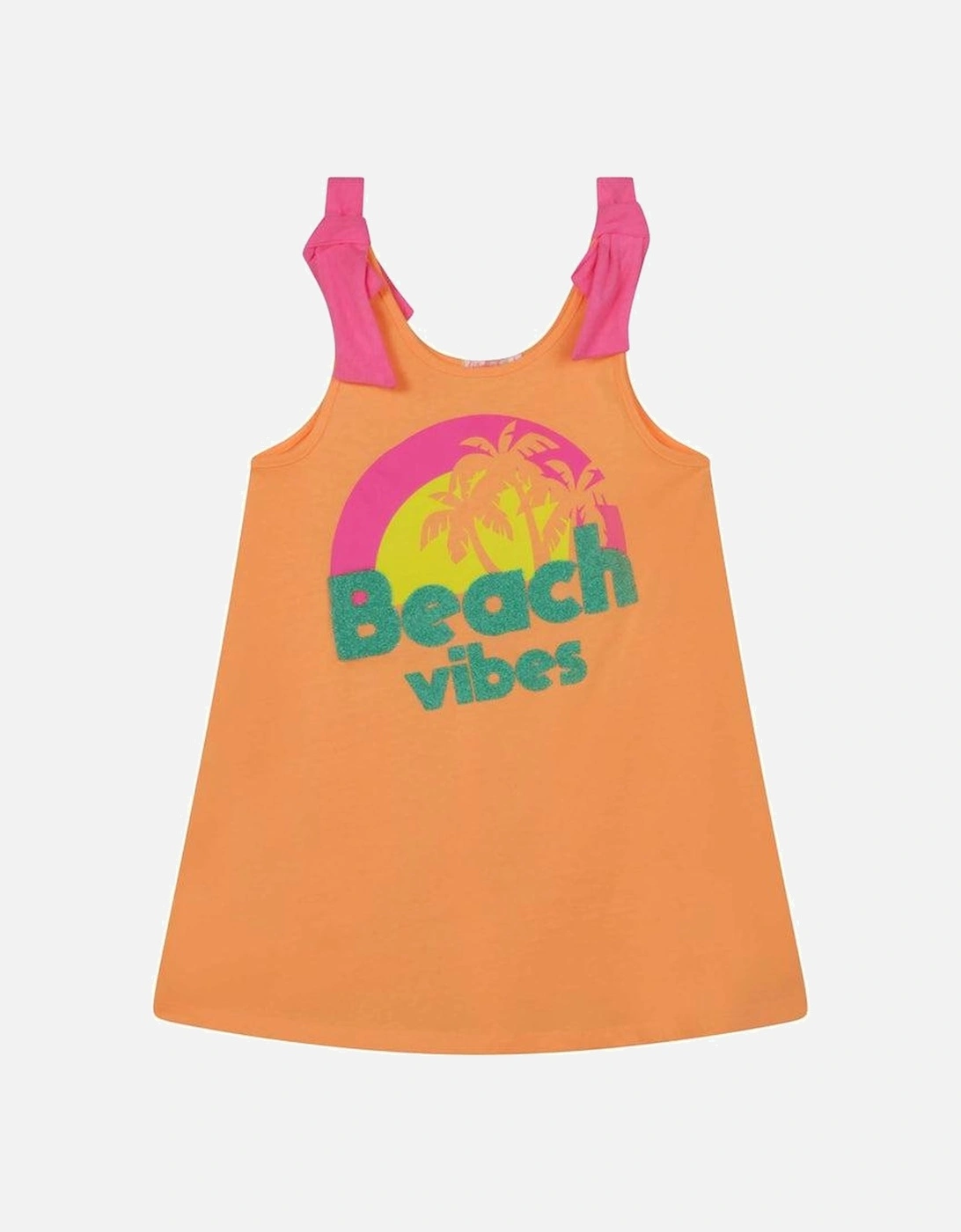Girls Orange Beach Vibes Dress, 3 of 2