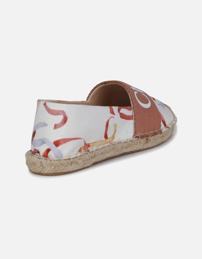 Girls Ribbon Print  Espadrilles