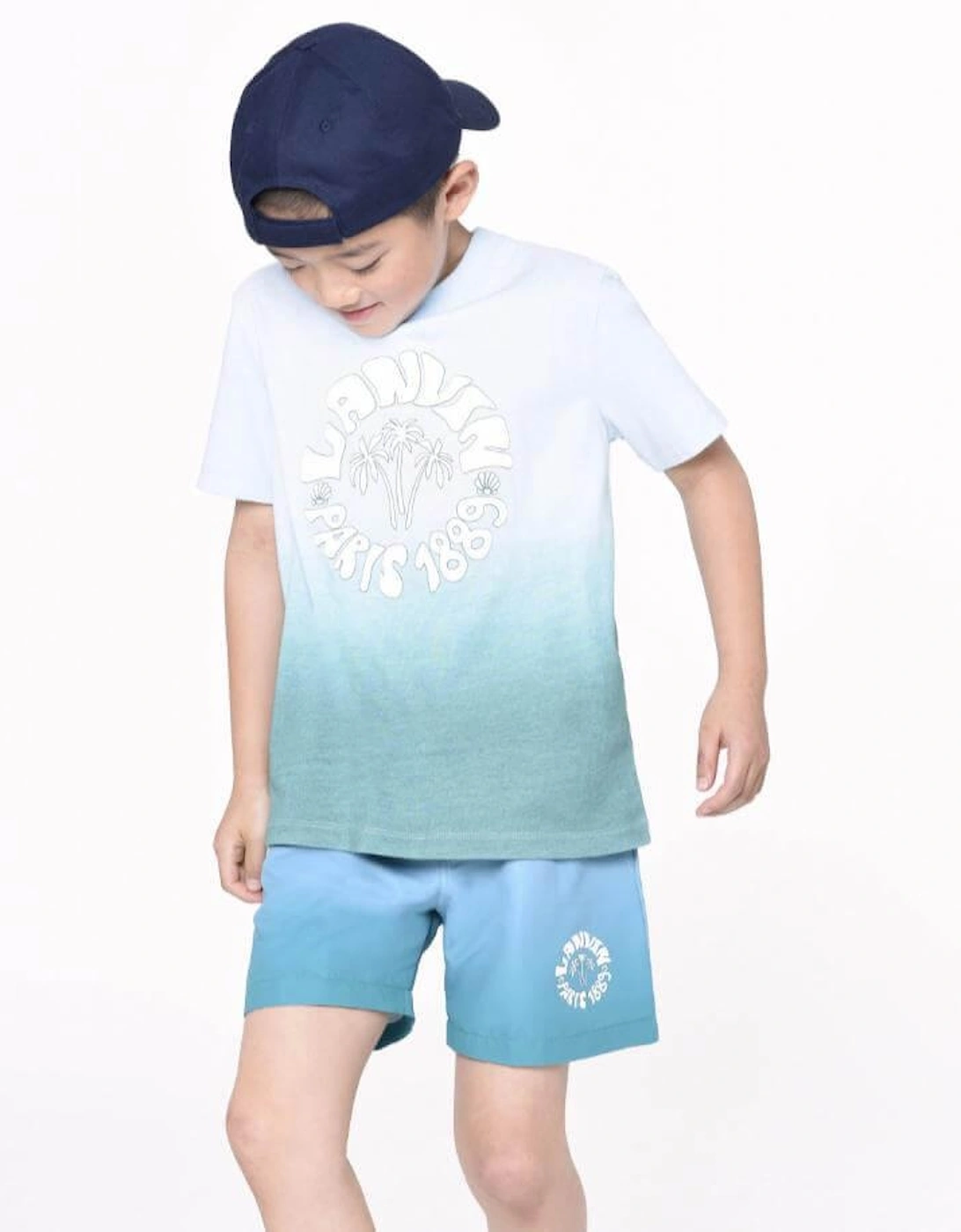 Boys Turquoise Waves Swim Shorts