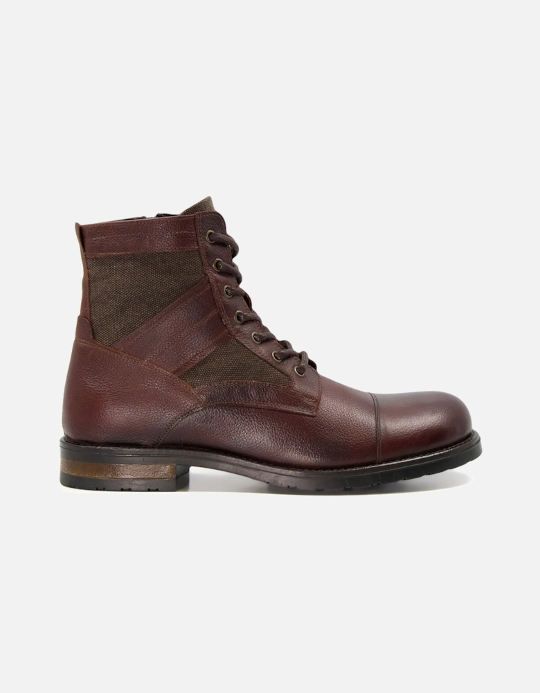 Mens Cornered - Casual Leather Lace-Up Boots