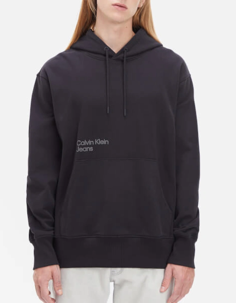 Jeans Blurred Coloured Address Cotton-Blend Hoodie