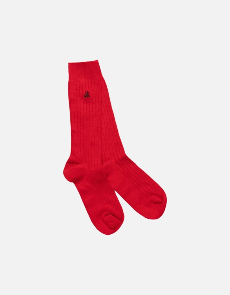 Bamboo Socks Red