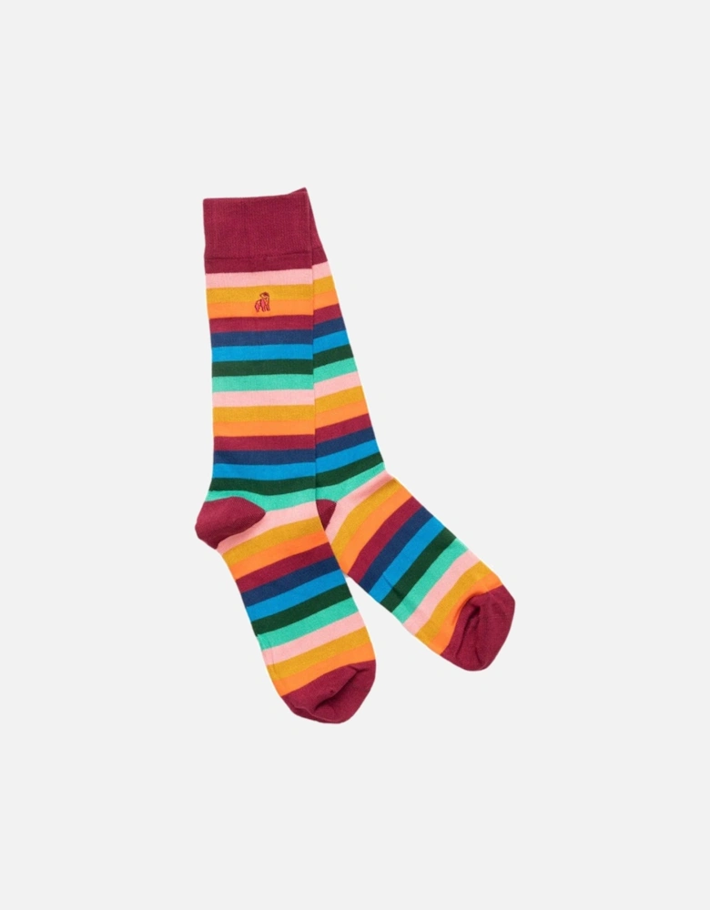 Bamboo Socks Multi Stripe