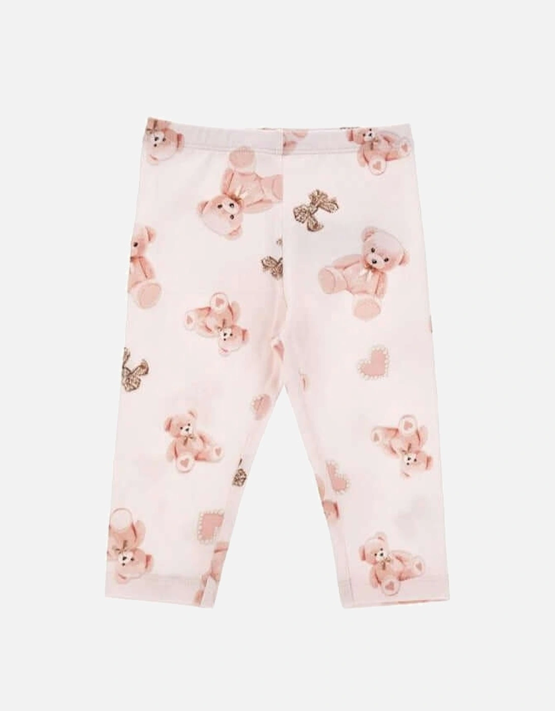 Baby Girls Pink Bear Leggings, 3 of 2