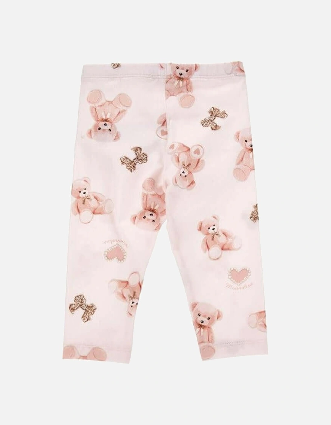 Baby Girls Pink Bear Leggings, 3 of 2