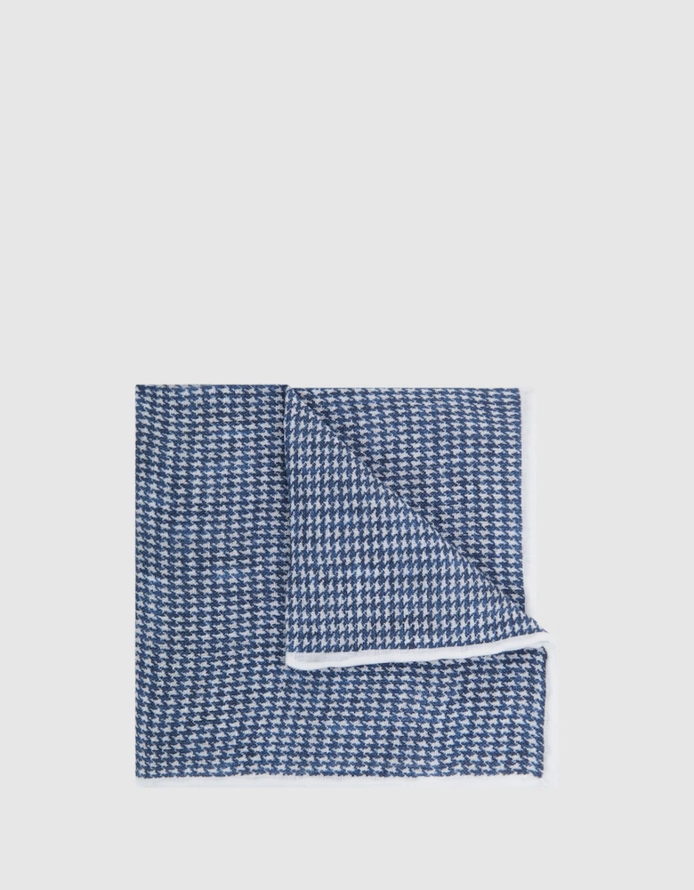 Linen Puppytooth Pocket Square