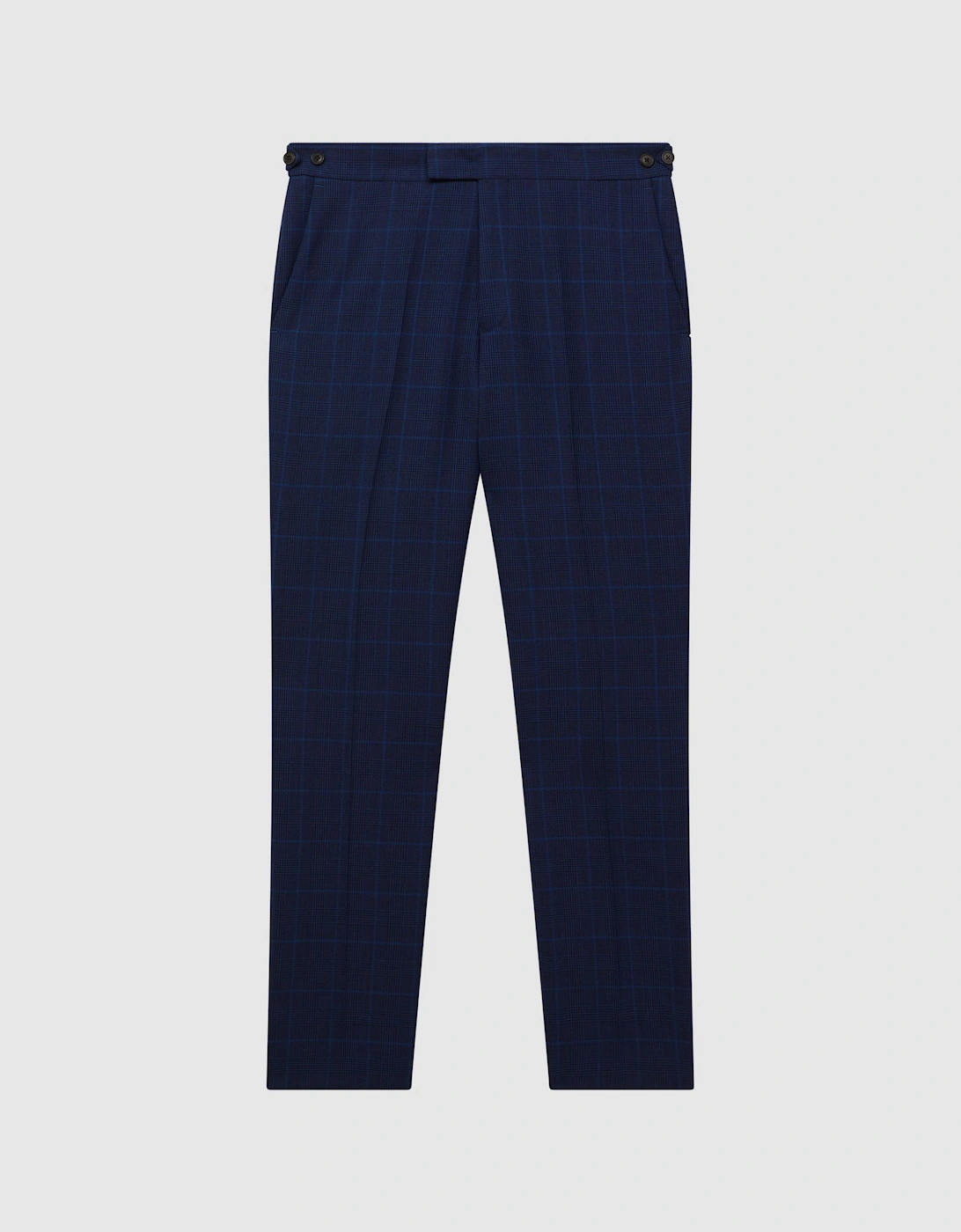 Slim Fit Wool Check Trousers, 2 of 1
