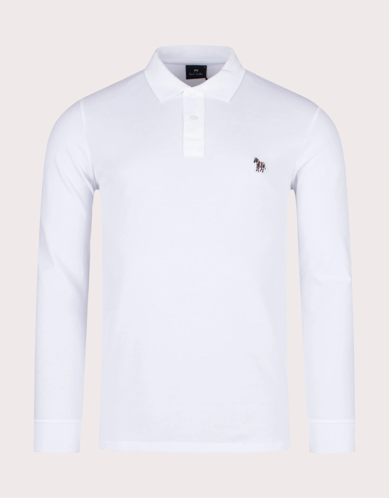 Long Sleeve Zebra Logo Polo Shirt