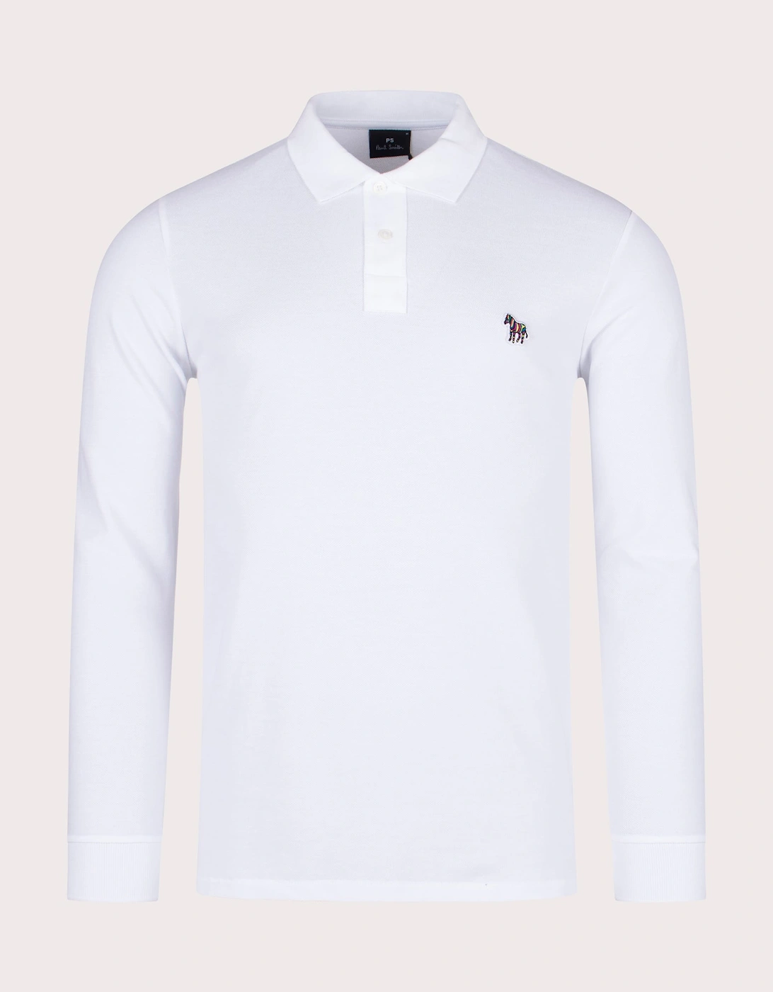 Long Sleeve Zebra Logo Polo Shirt, 6 of 5