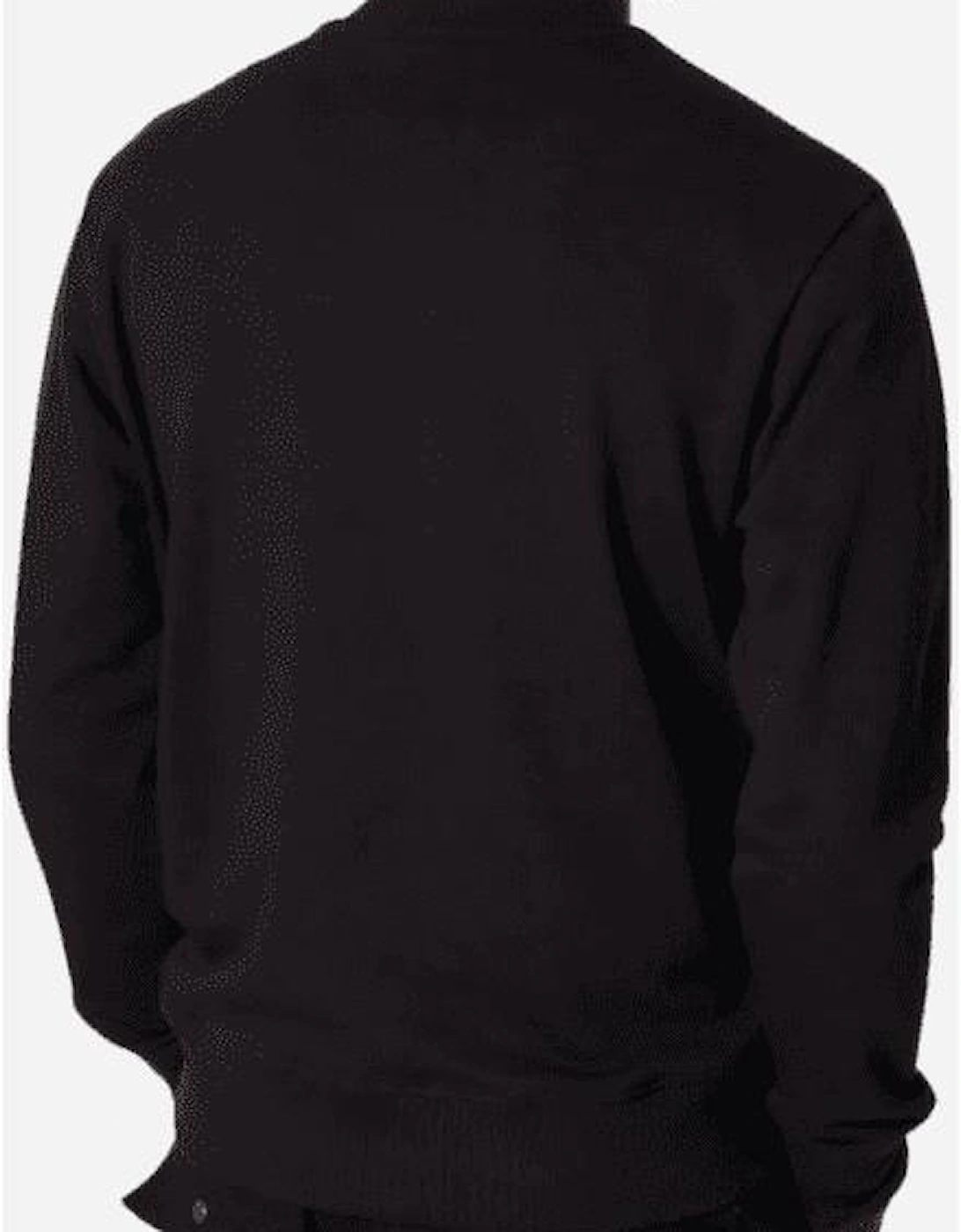 Cotton Round Logo Black Sweatshirt