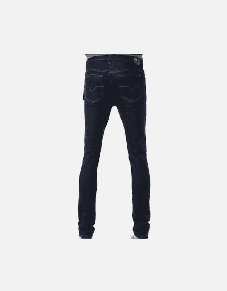 Slim Fit Emblem Navy Jeans