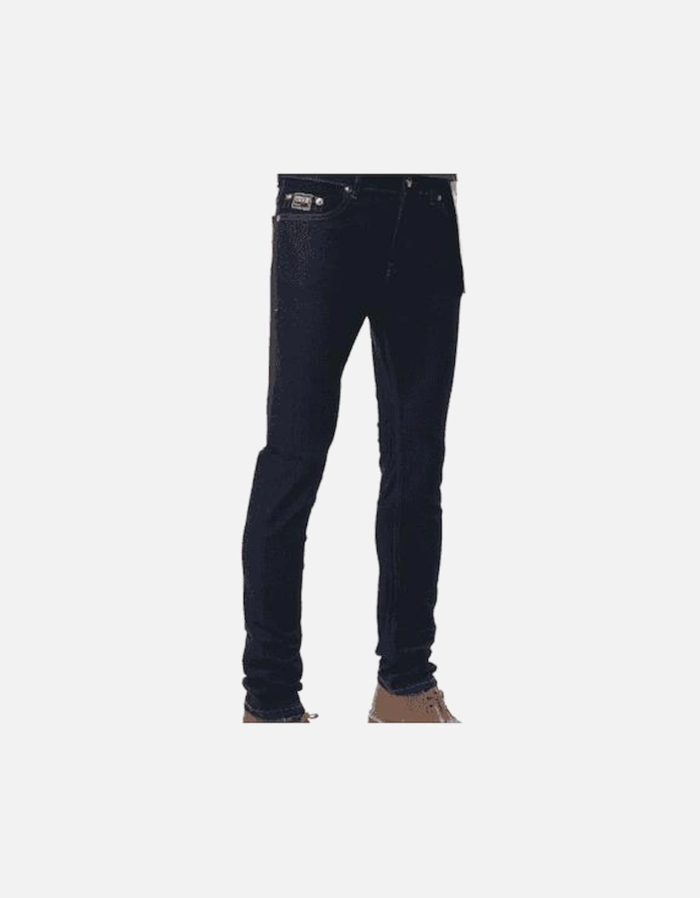 Slim Fit Emblem Navy Jeans